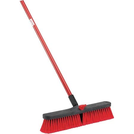 Libman 18 In. W. x 64 In. L. Steel Handle Multi-Surface Medium Sweep Push Broom 804